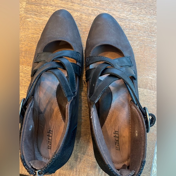 Earth Amber Soft Buck Womens Brown Leather Ankle & Booties Boots - Picture 5 of 7